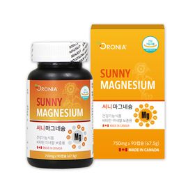 [ORONIA] Sunny Magnesium 90 Tablets_Vitamin D, Zinc, Niacin, Biotin, Selenium, Vitamin B6, Vitamin B1_Made in Canada